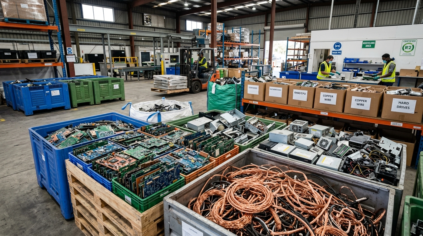 Electronics sorted for reuse and recycling