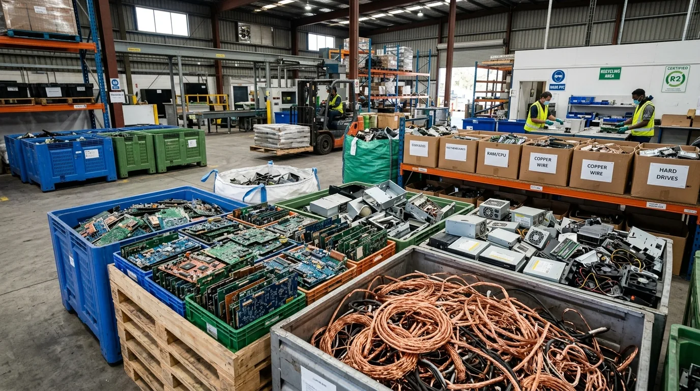 Electronics sorted for reuse and recycling